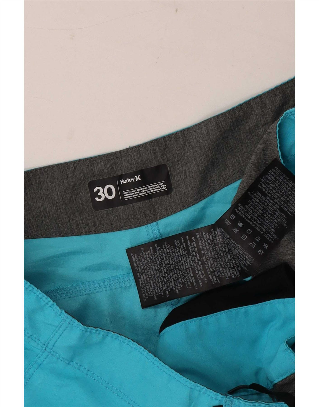 Pantaloncini da bagno da uomo Hurley in poliestere blu medio