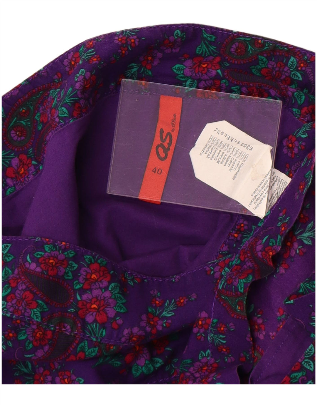 Minigonna da donna S.Oliver EU 40 Media W34 Cotone floreale viola