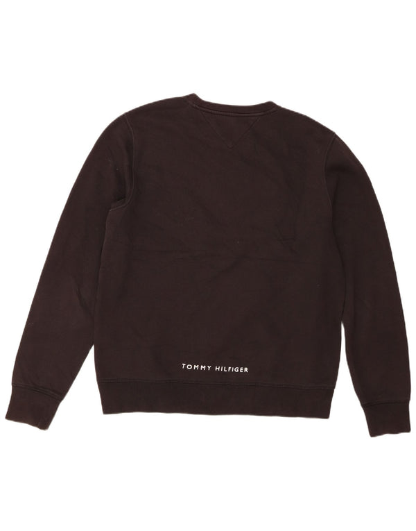 Felpa grafica da uomo Tommy Hilfiger Maglione cotone medio nero