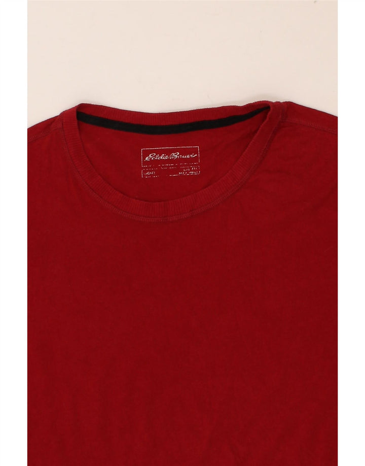 EDDIE BAUER Mens T-Shirt Top XL Red Cotton Vintage Eddie Bauer and Second-Hand Eddie Bauer from Messina Hembry 