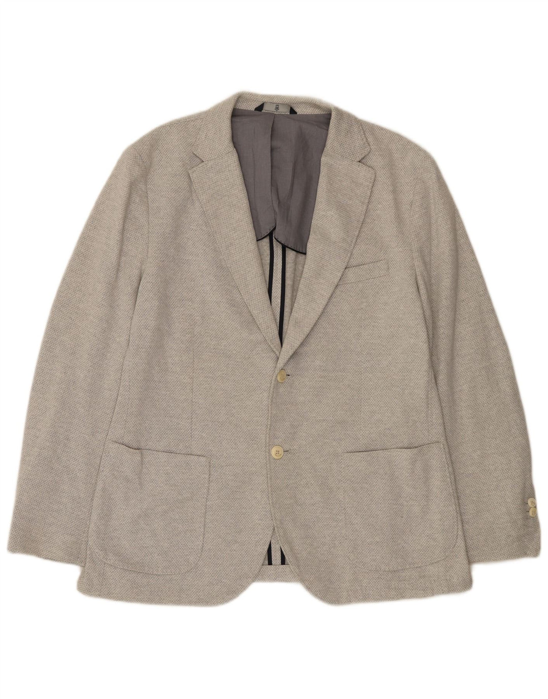 Giacca blazer da uomo a 2 bottoni Massimo Dutti EU 56 XL Grigio a rombi/diamante