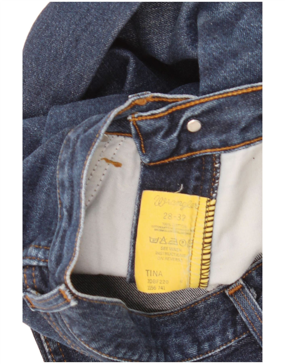 Jeans Bootcut da uomo Wrangler W28 L32 cotone blu navy