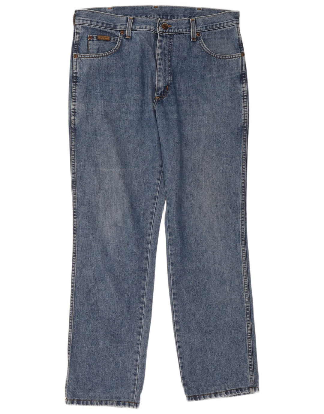 Jeans dritti da uomo Wrangler W36 L34 cotone blu
