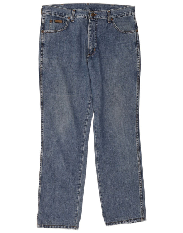 Jeans dritti da uomo Wrangler W36 L34 cotone blu