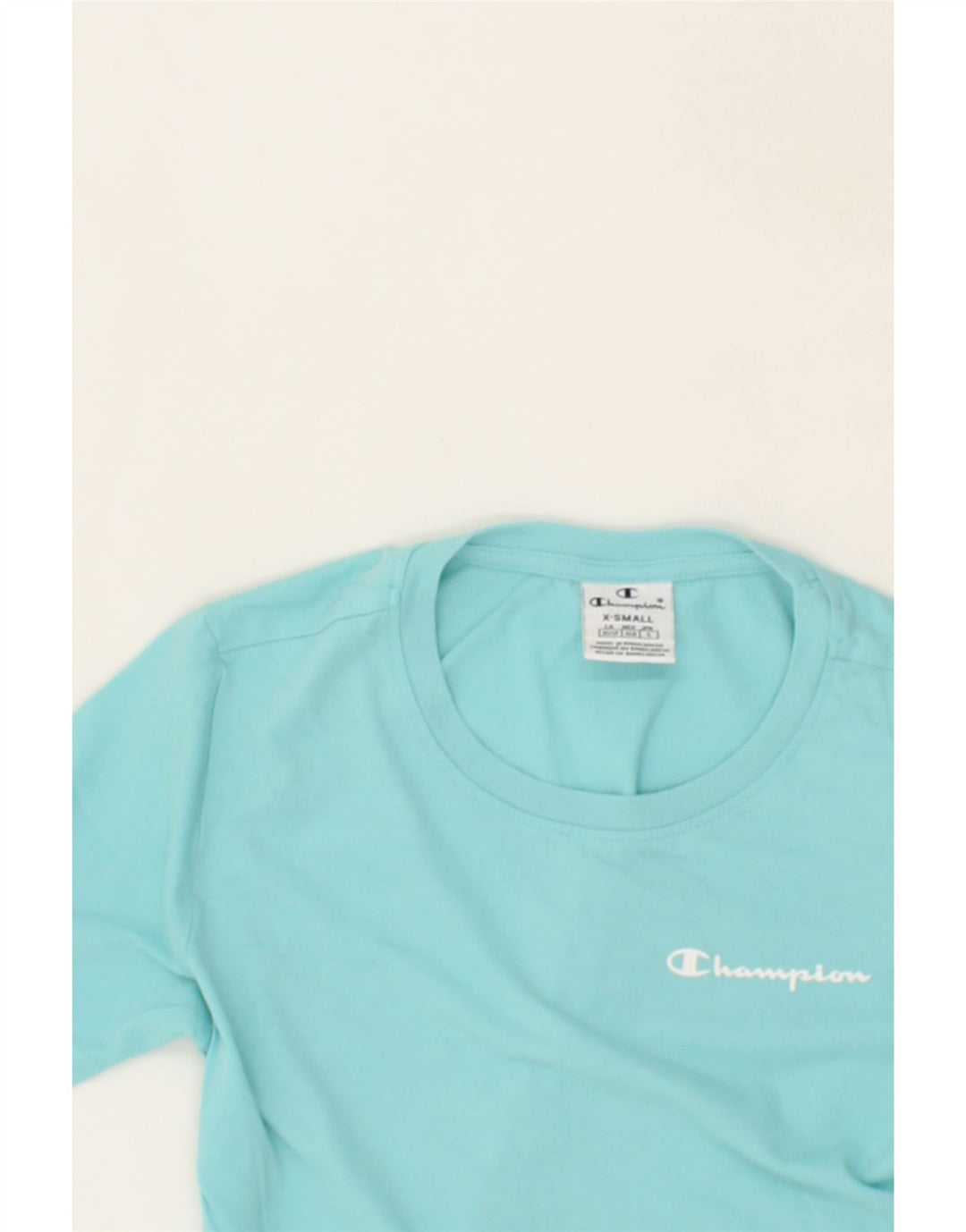 CHAMPION Womens T-Shirt Top UK 6 XS Blue Vintage Champion and Second-Hand Champion from Messina Hembry 