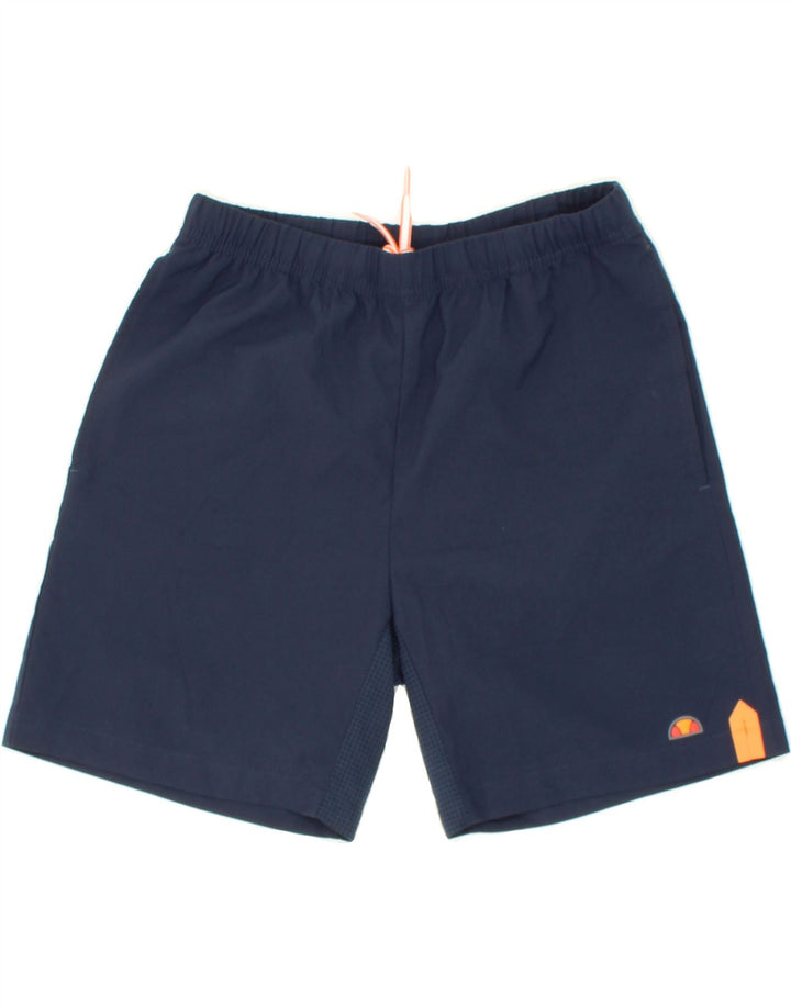 ELLESSE Boys Sport Shorts 11-12 Years Navy Blue Polyester Vintage Ellesse and Second-Hand Ellesse from Messina Hembry 