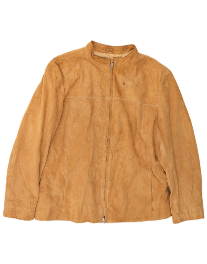 Giacca in pelle scamosciata da donna Moonstone IT 46 Large in pelle marrone