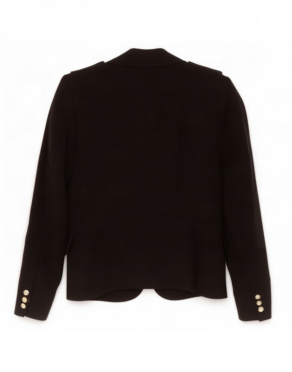 Giacca blazer aperta oversize militare da donna Karen Millen UK 10 piccola nera