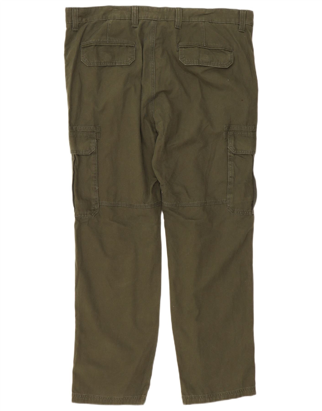 Pantaloni cargo dritti da uomo Marks & Spencer W40 L31 cotone kaki