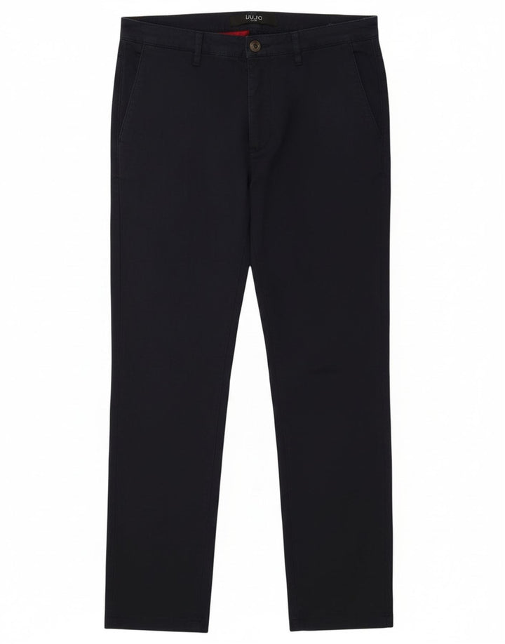 Pantaloni Chino Slim Uomo Liu Jo IT 48 Medio W30 L28 Blu Navy Cotone