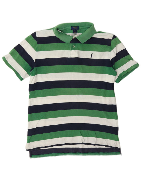 Polo Ralph Lauren Maglia Rugby da Ragazzo 15-16 Anni XL Cotone a Righe Verdi