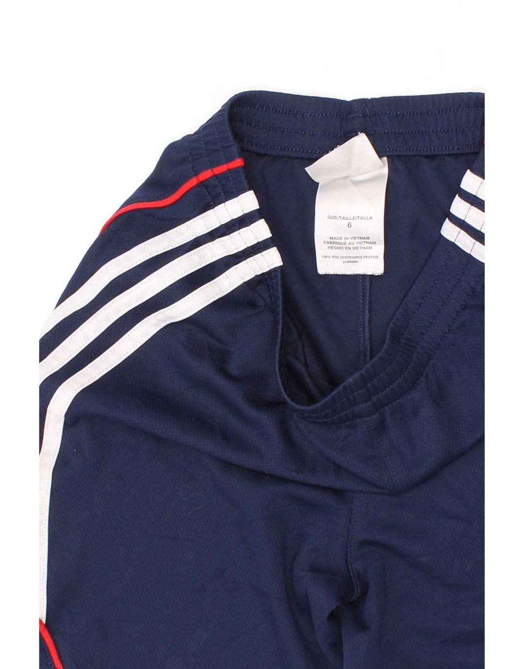 Pantaloncini sportivi Adidas da bambino 5-6 anni in poliestere color block blu navy