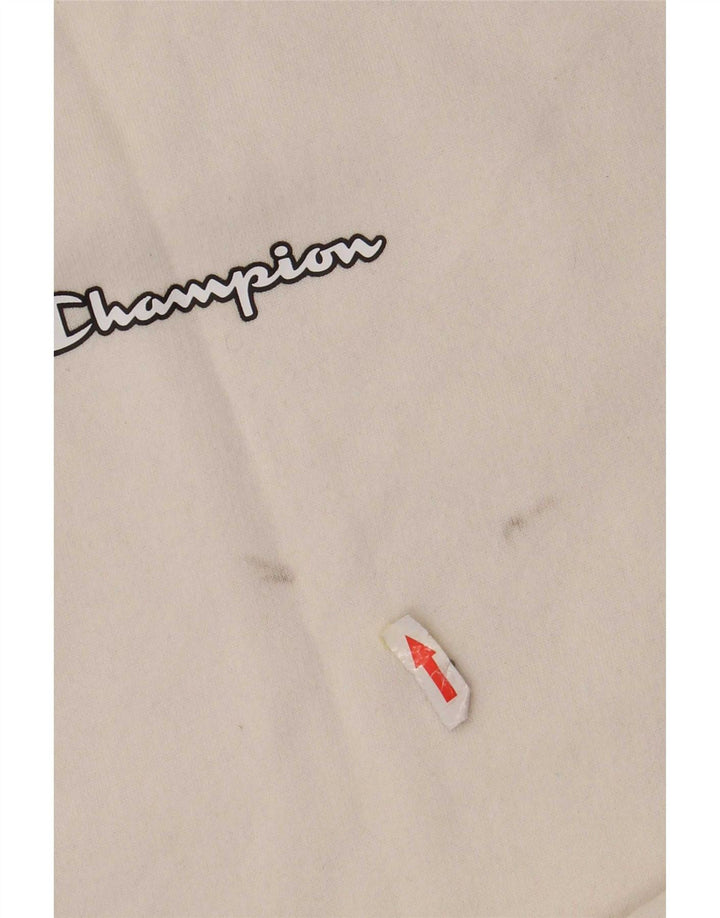 Felpa da uomo Champion Jumper XL in cotone color block bianco