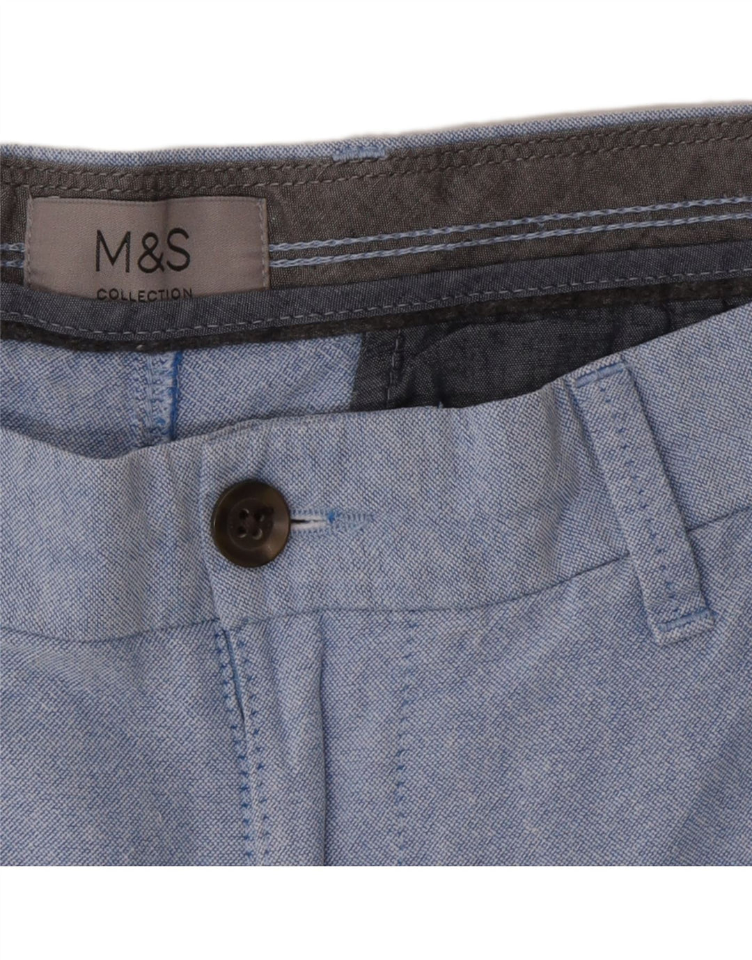 Pantaloncini chino da uomo Marks & Spencer W34 grandi in cotone blu