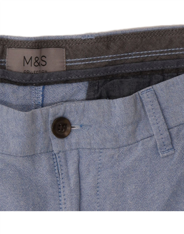 Pantaloncini chino da uomo Marks & Spencer W34 grandi in cotone blu