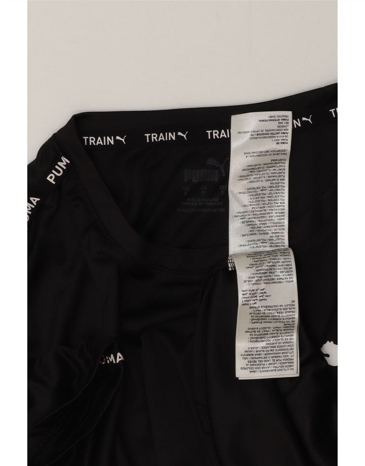 T-shirt grafica da uomo PUMA Top Small nera in poliestere