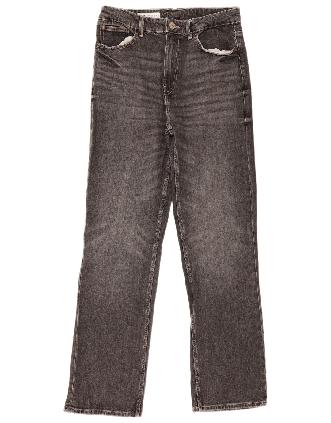 Jeans dritti da uomo Zara EU 40 medio W30 L32 cotone grigio