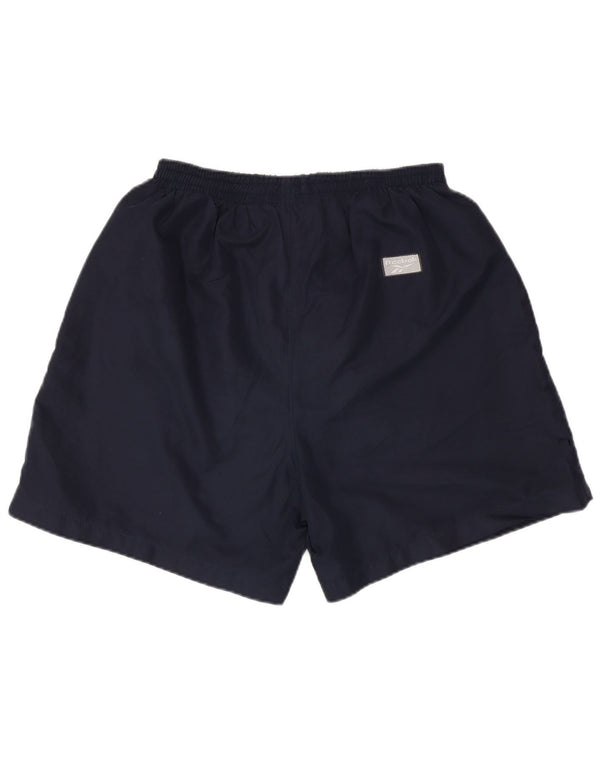 Pantaloncini sportivi Reebok da uomo piccoli in poliestere blu navy