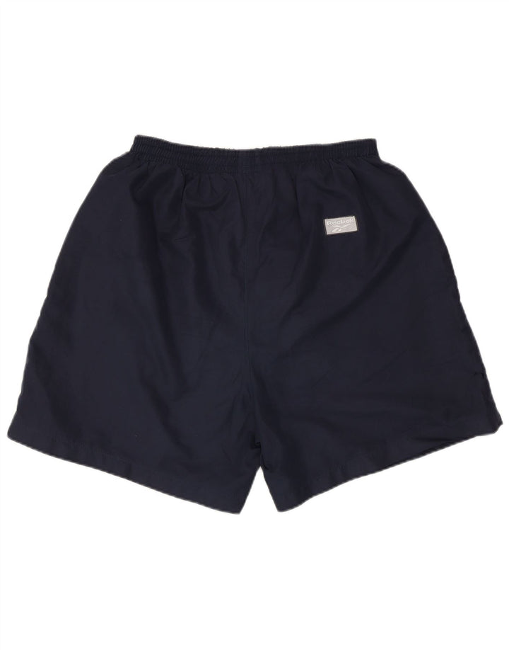 Pantaloncini sportivi Reebok da uomo piccoli in poliestere blu navy