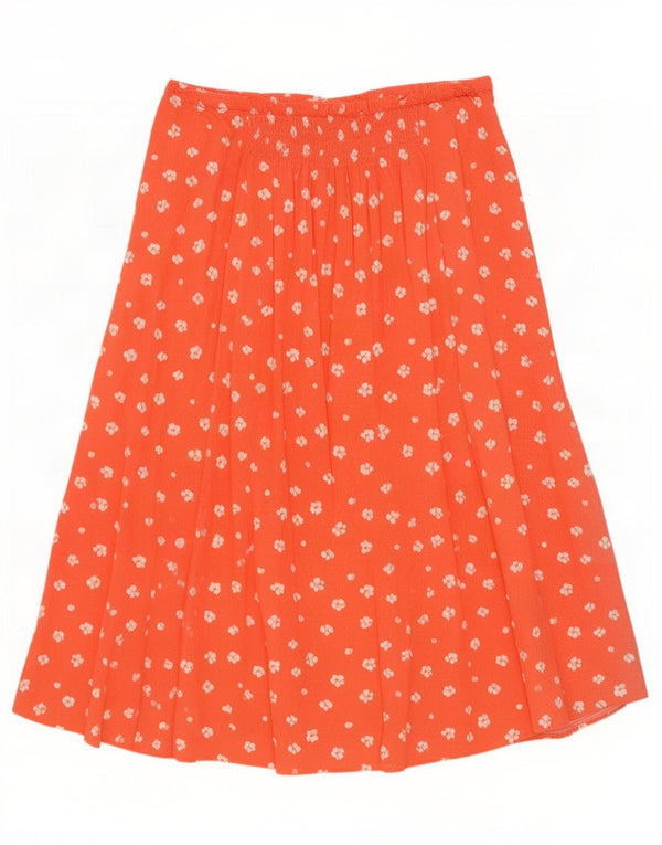 Gonna svasata da donna White Stuff UK 16 Large W32 Viscosa floreale rossa