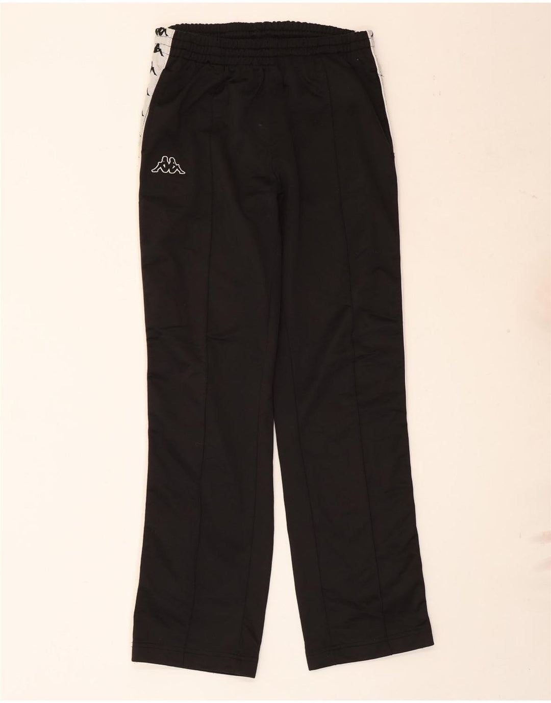 Pantaloni da tuta con grafica Kappa da uomo, poliestere color block medio nero