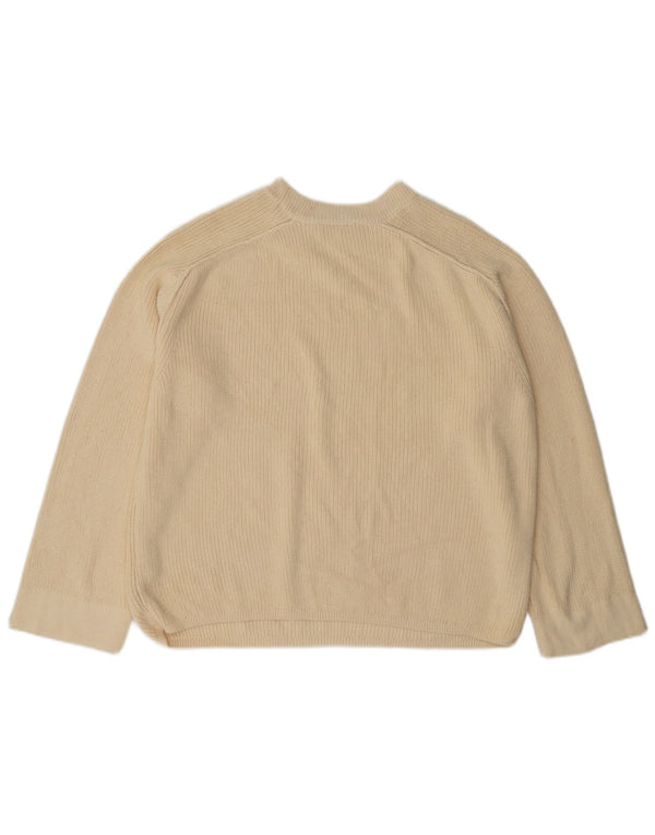 Maglione maglione girocollo da donna Tommy Hilfiger UK 14 medio bianco sporco