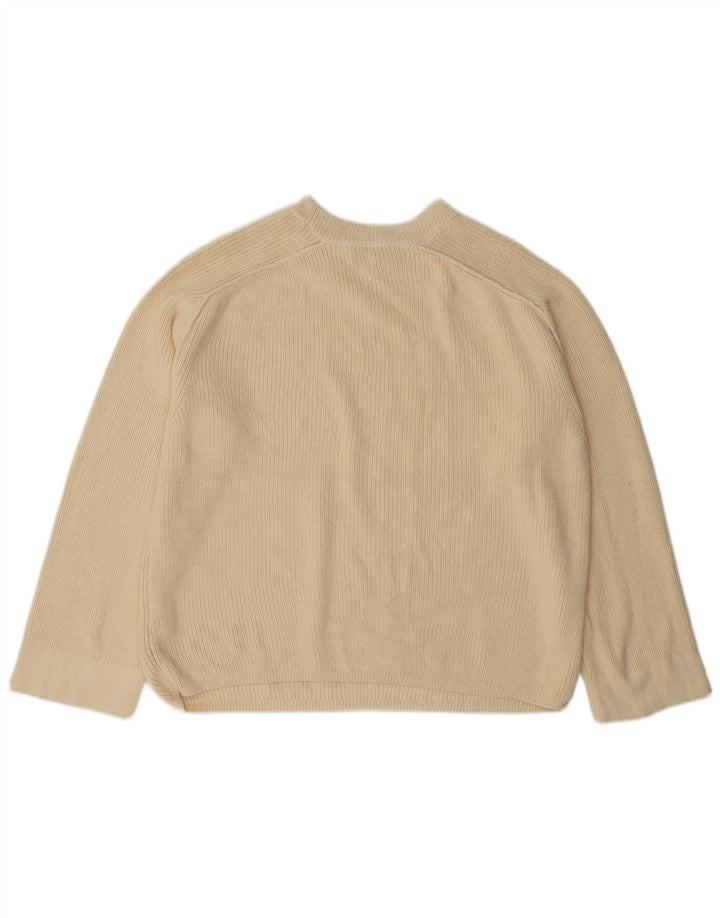 Maglione maglione girocollo da donna Tommy Hilfiger UK 14 medio bianco sporco