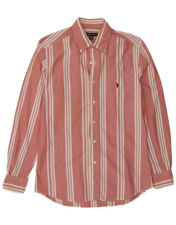 Camicia da uomo John Ashfield taglia 39 15 1/2 media a righe rosse