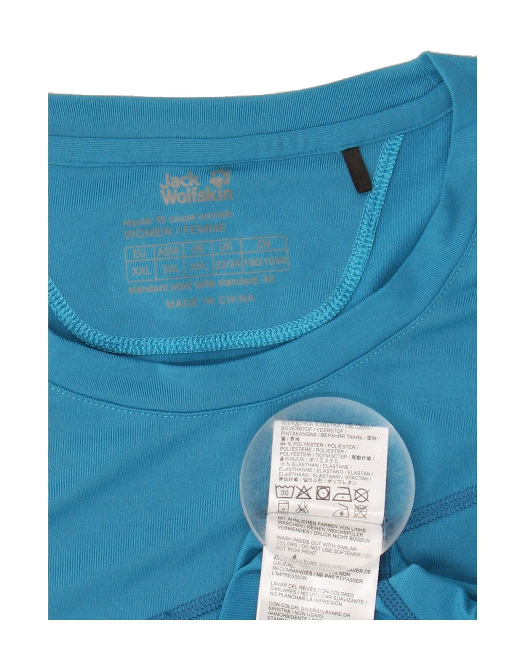 JACK WOLFSKIN Womens Top Long Sleeve UK 22/24 2XL Blue Polyester Vintage Jack Wolfskin and Second-Hand Jack Wolfskin from Messina Hembry 