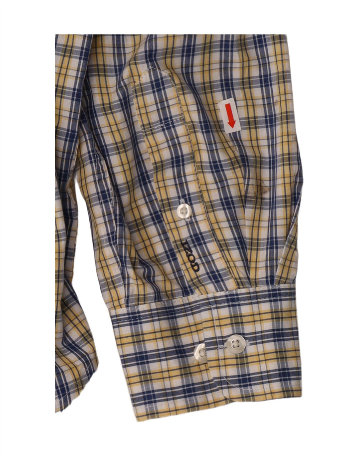 IZOD Mens Shirt Large Blue Check Cotton Vintage Izod and Second-Hand Izod from Messina Hembry 