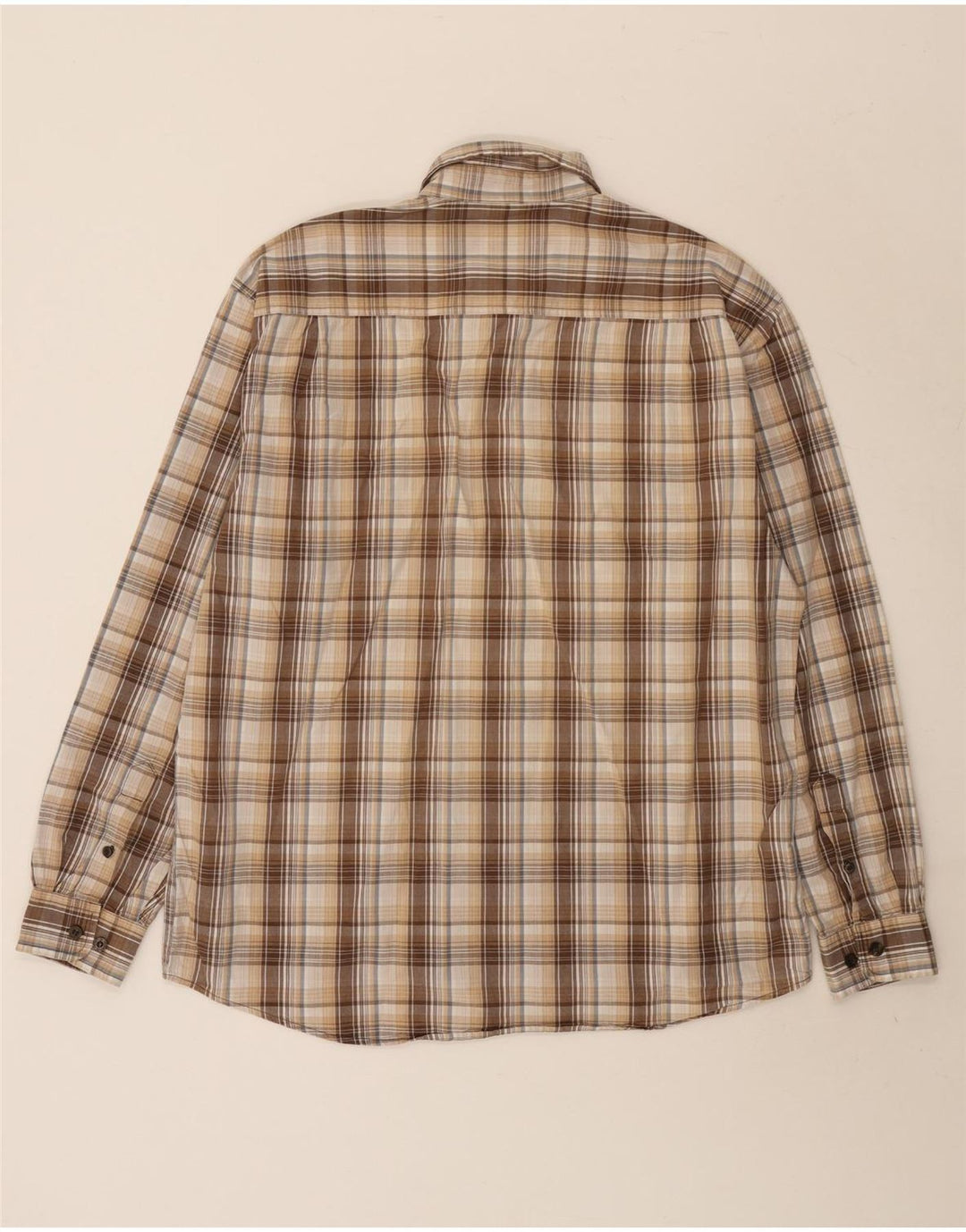 Camicia da uomo Wrangler grande in cotone a quadri beige
