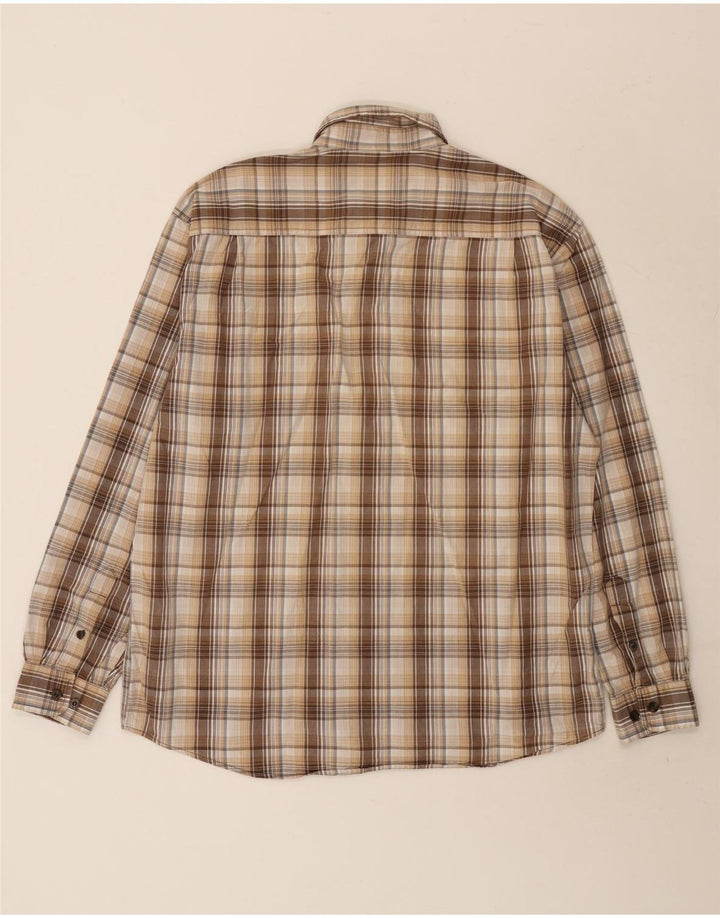 Camicia da uomo Wrangler grande in cotone a quadri beige