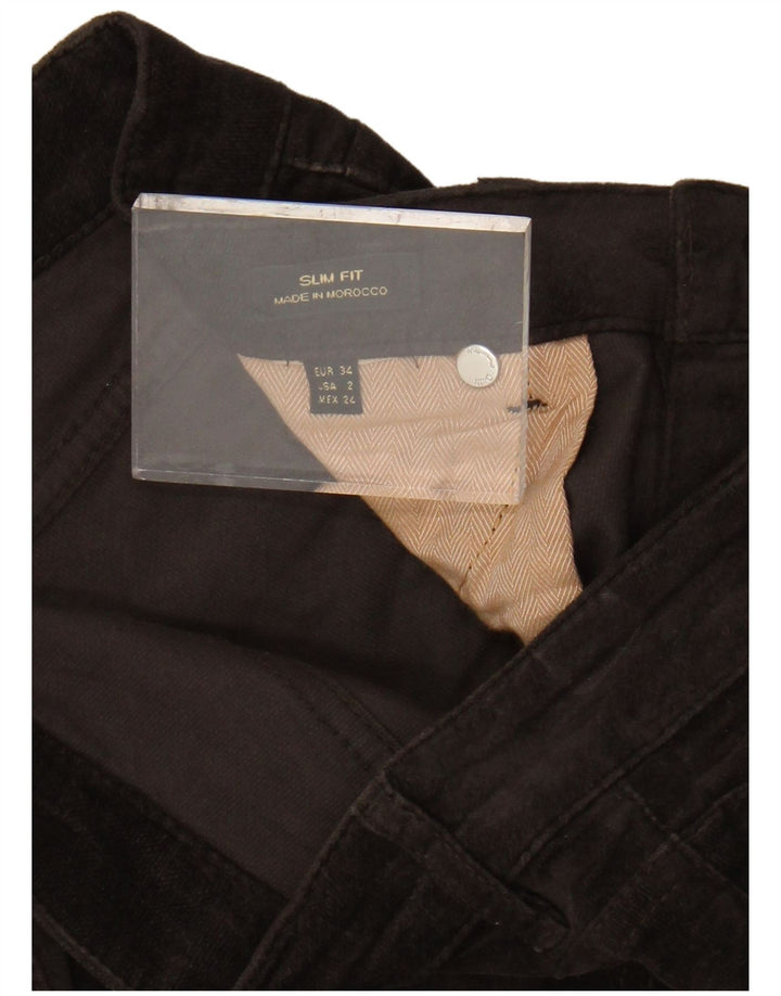 MASSIMO DUTTI Pantaloni casual in velluto da donna EU 34 2XS W24 L30 Marrone