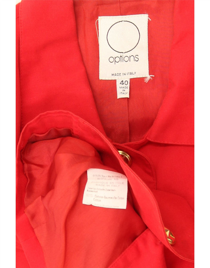 Opzioni Camicetta corta da donna a maniche corte IT 40 Small Rosso Cotone