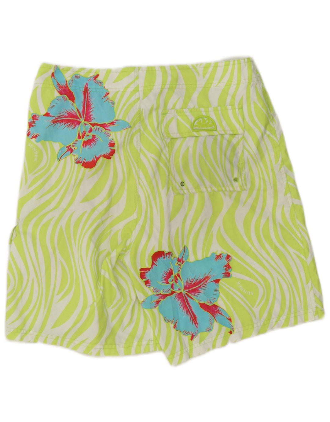 Pantaloncini da bagno da uomo Sundek Poliestere floreale verde medio