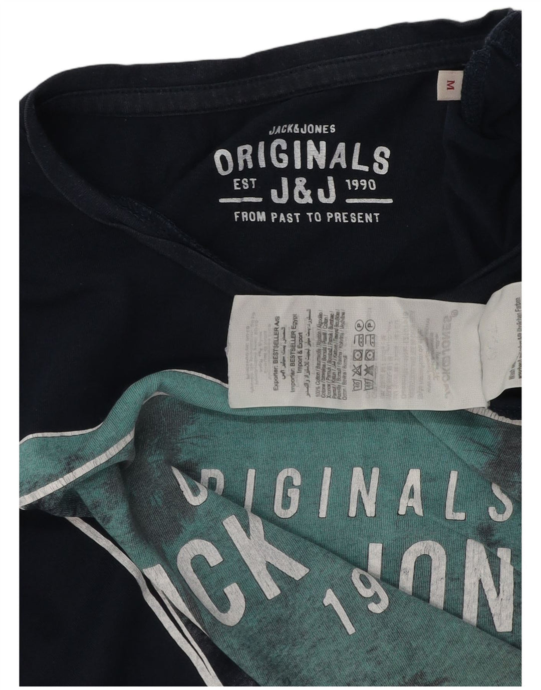 T-shirt grafica da uomo Jack & Jones Top in cotone blu navy medio
