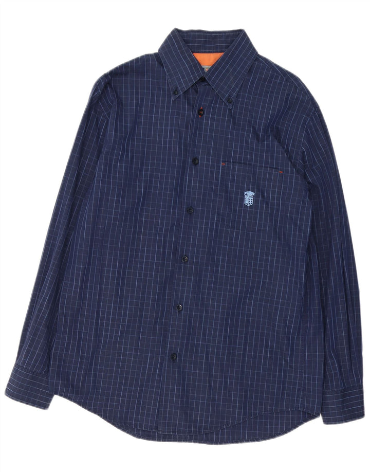ARMATA DI MARE Camicia Uomo IT 50 Medio Blu Navy Check Cotone