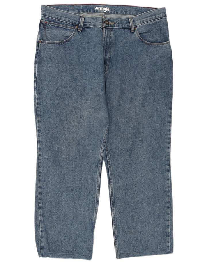Jeans dritti da uomo Wrangler W40 L27 cotone blu
