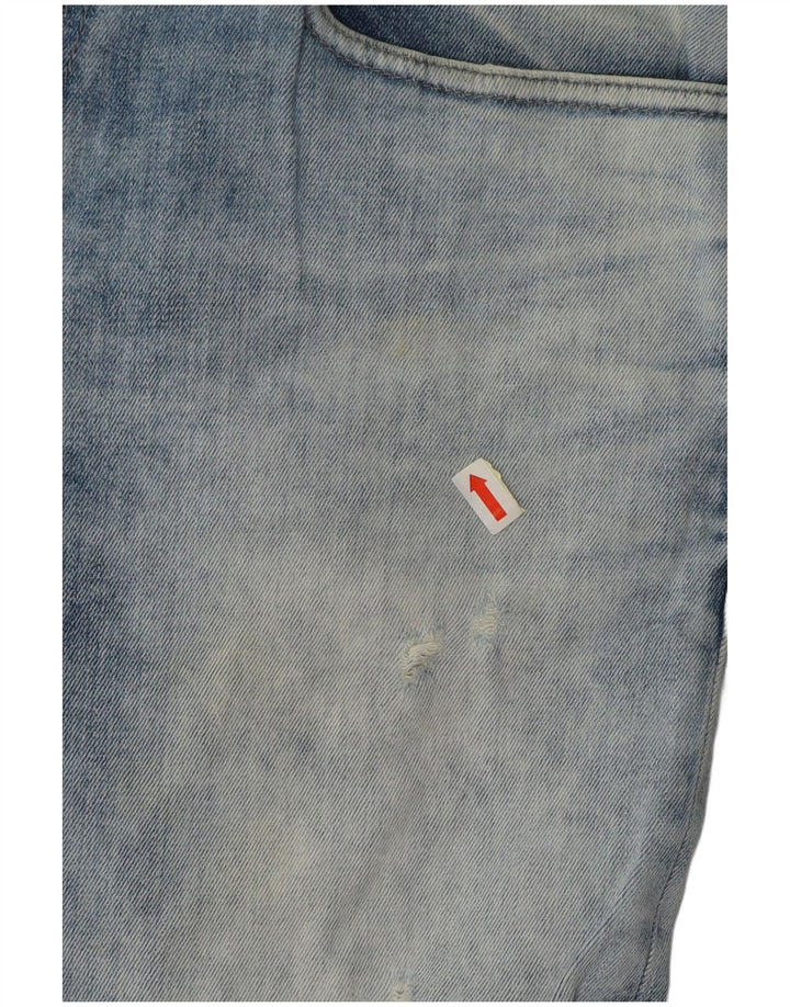 CALVIN KLEIN Jeans skinny effetto consumato da uomo 33 L32 cotone blu