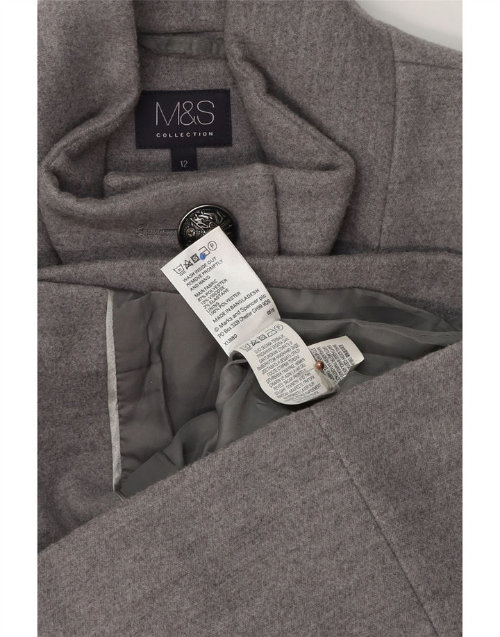 Giacca militare da donna Marks & Spencer UK 12 Poliestere grigio medio