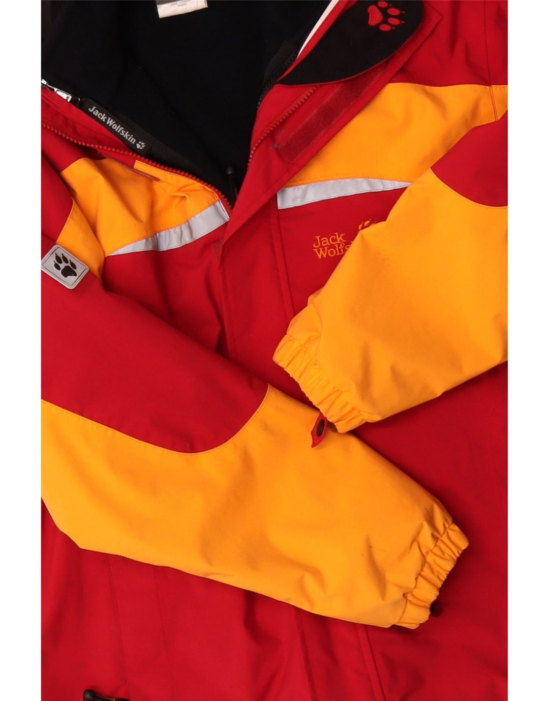 Giacca a vento con grafica da ragazzo Jack Wolfskin 15-16 anni Colorblock rosso