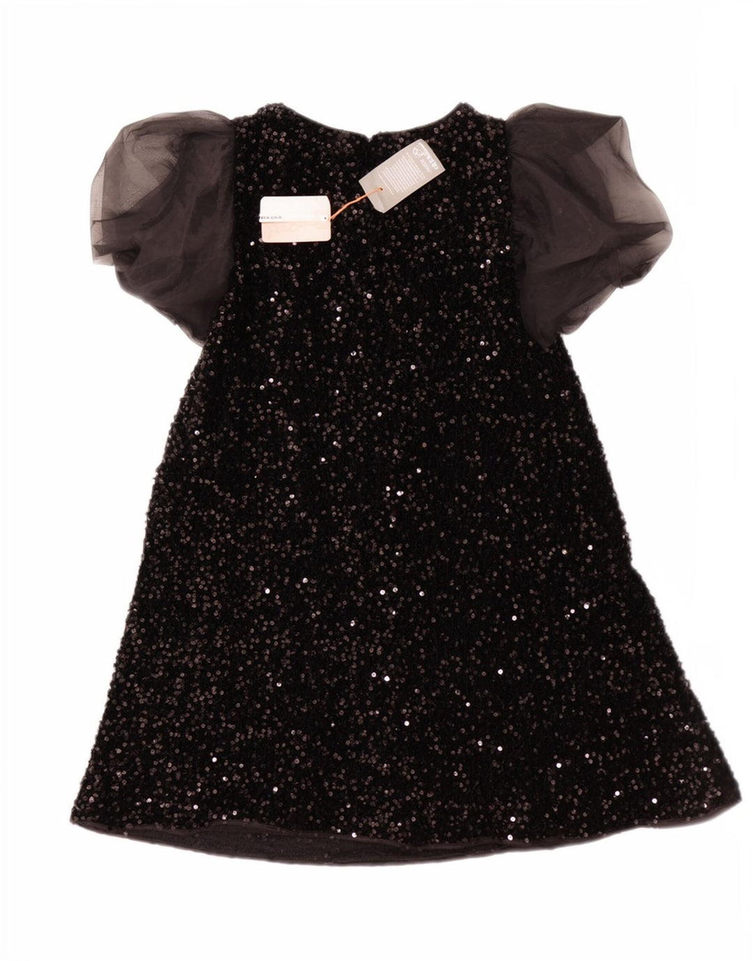 Abito a trapezio per ragazze Monsoon con paillettes 12-13 anni in poliestere nero