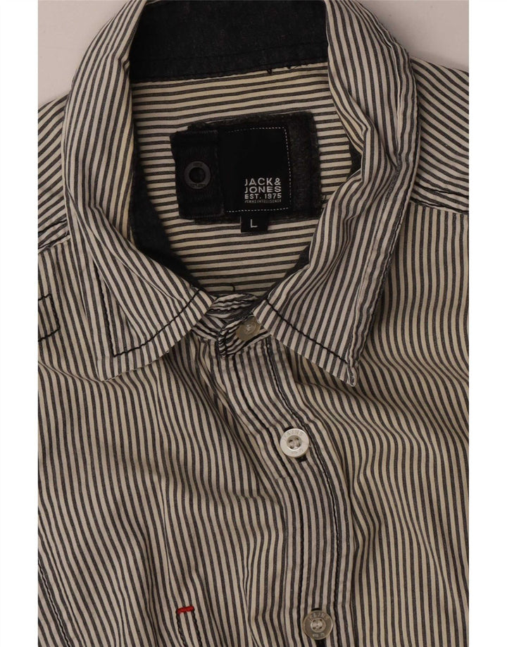 Camicia da uomo Jack & Jones a righe grandi blu navy