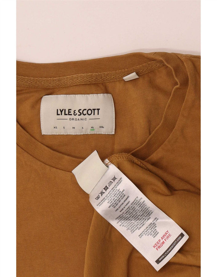 T-shirt da uomo Lyle & Scott Top XL in cotone marrone