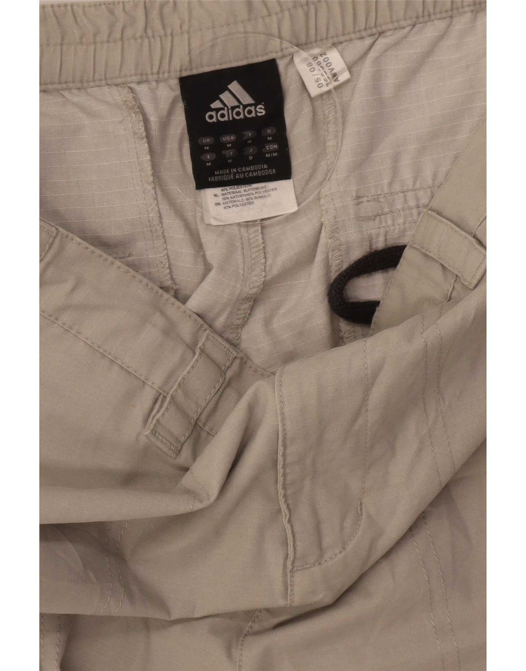 Pantaloncini Bermuda Adidas Cargo da uomo medi W32 in cotone beige