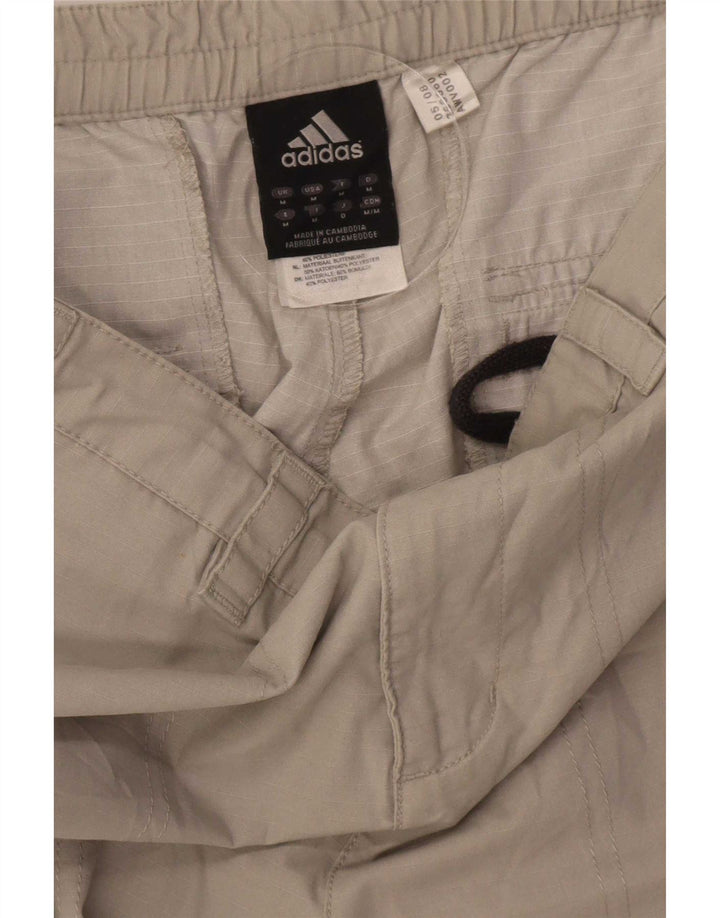 Pantaloncini Bermuda Adidas Cargo da uomo medi W32 in cotone beige