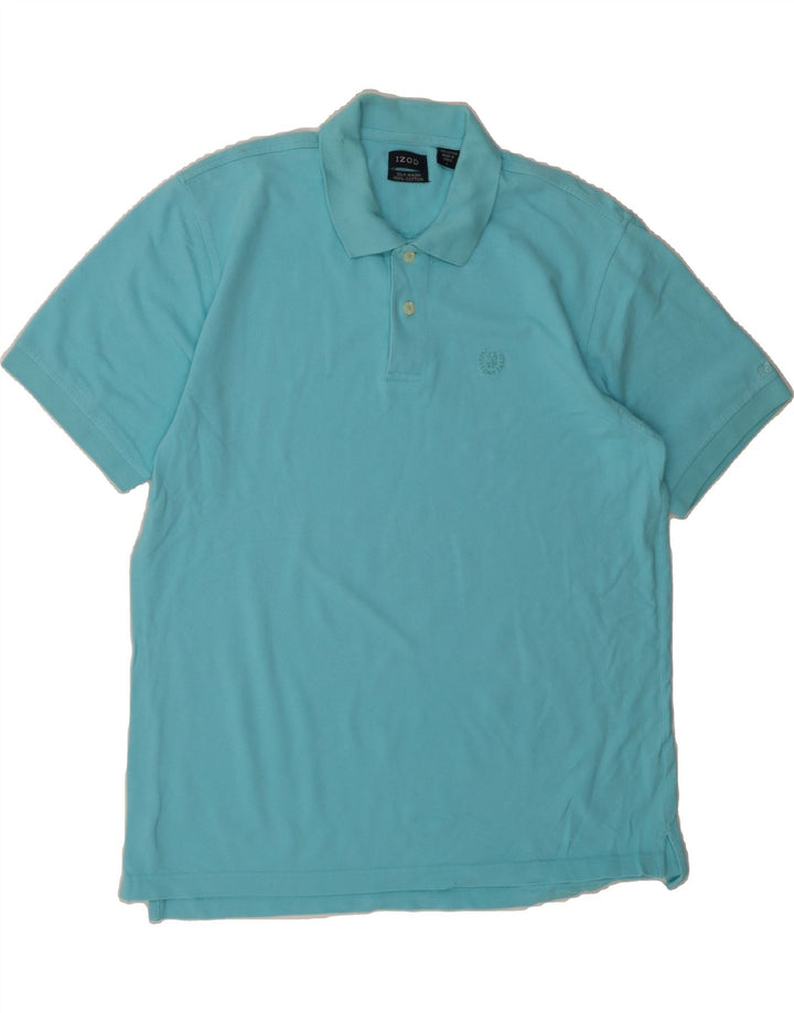 IZOD Mens Polo Shirt Large Blue Cotton Vintage Izod and Second-Hand Izod from Messina Hembry 