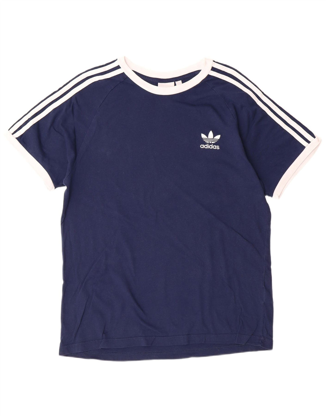 T-shirt da uomo ADIDAS Top grande in cotone blu navy