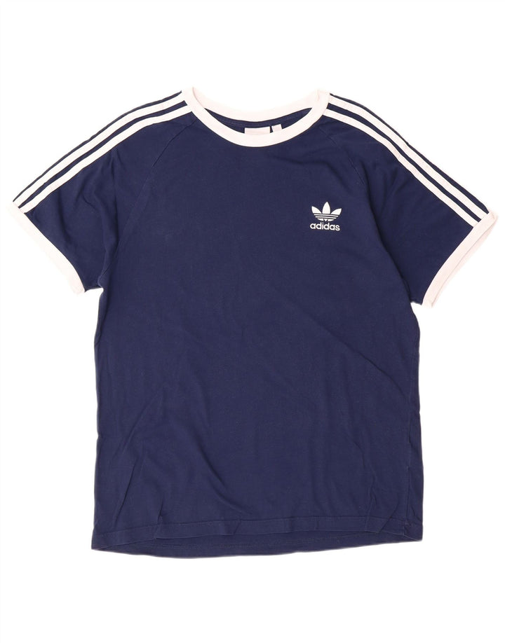 T-shirt da uomo ADIDAS Top grande in cotone blu navy