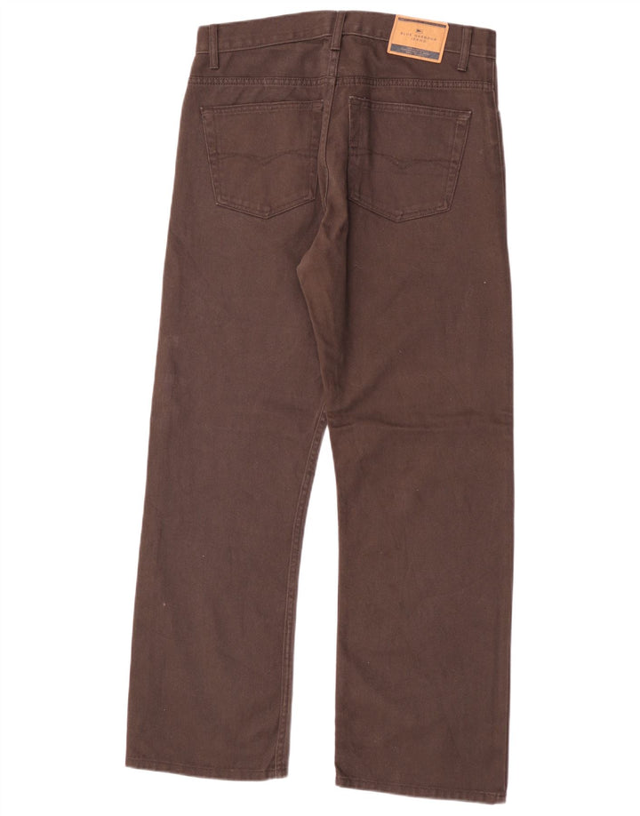 Jeans dritti da uomo Marks & Spencer Blue Harbour W32 L29 cotone marrone